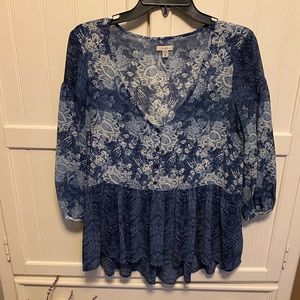 Blue Paisley Tunic